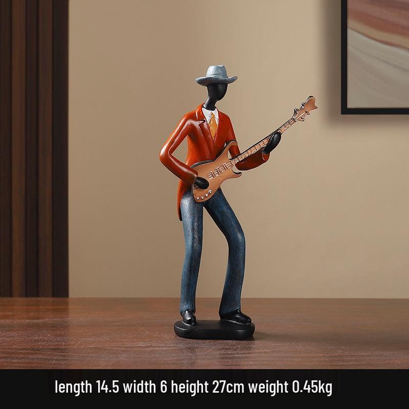 Xianci Retro Band Figure Ornament for Home and Living Room Decor, Perfect for Wine Cabinet, Bookcase, or Electronic Organ Display.