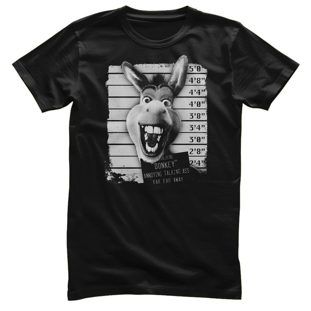 Officially Licensed Shrek Donkey MugShot Men's T-Shirt