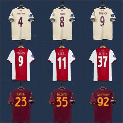 2526 Ajax Home Away Rome Star Printed Number Thai Version Sports Short-sleeved Football Uniform Hit