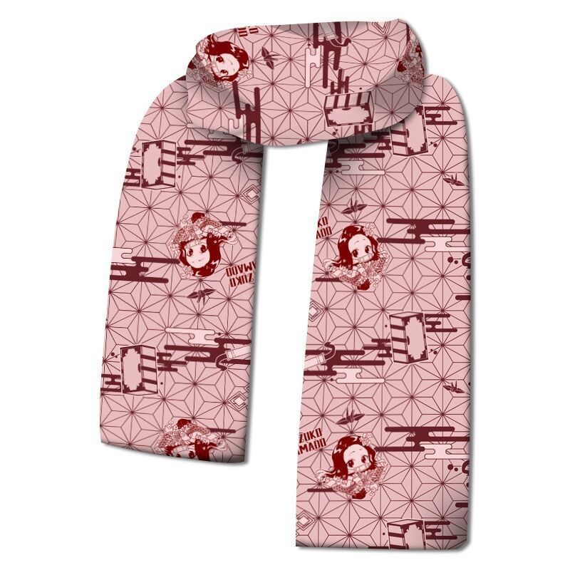Demon Slayer Winter Children's Double-sided Fleece Warm Scarf
