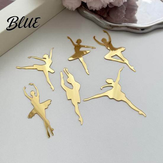 Ballet Dancer Cupcake Decorations 6 Pcs Cake Topper, Acrylic Ballerina Dancing Girl Birthday Elegant Party Favors Decoration for Anniversary,