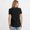 Women's Jacquarded V-neck Top T-shirt Short Sleeve Versatile Hollow Top