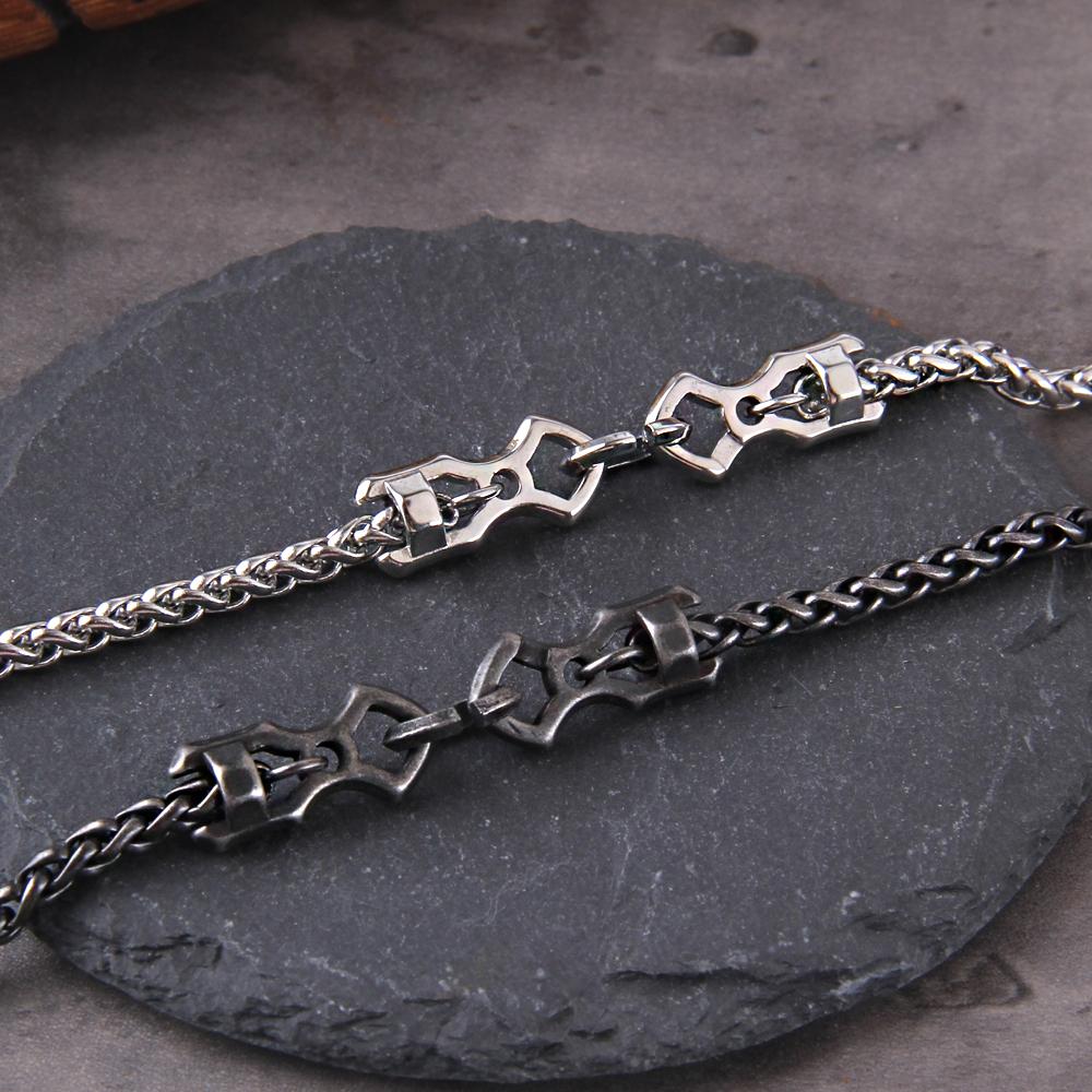 304 Stainless Steel Byzantine Chain Necklace for Men Women Punk Style DIY Gift with Box Classic Jewelry