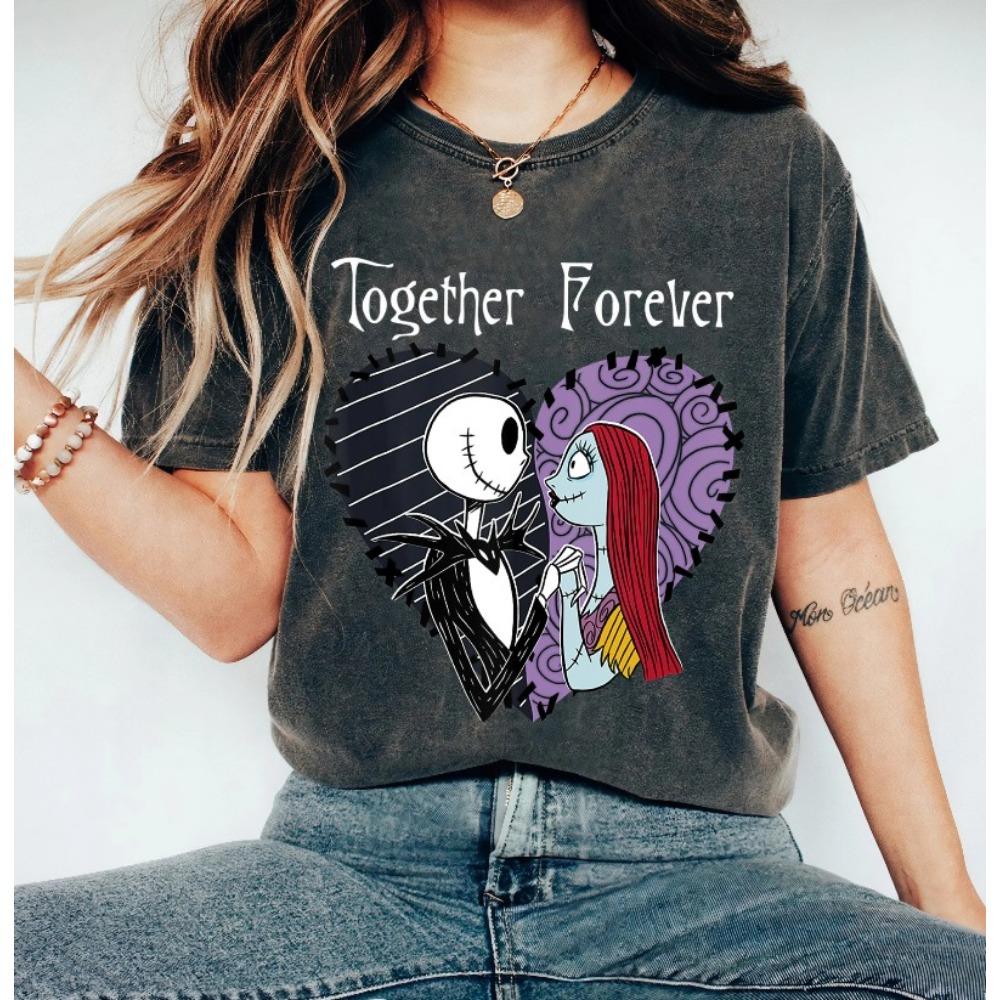 

Nightmare Paradise before Christmas with Christmas Group Shirt, Simple and Casual Pure Cotton T-shirt XXXL