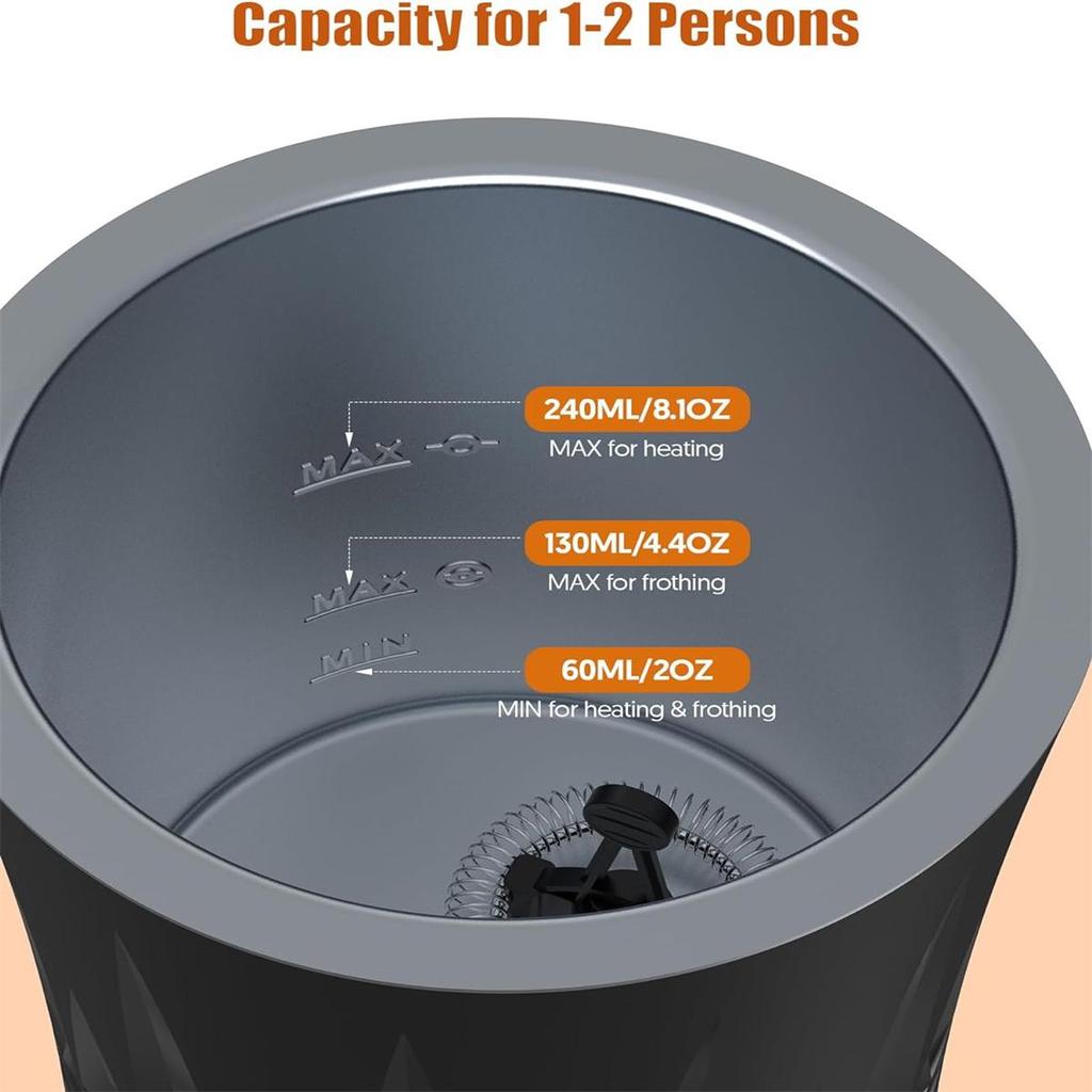 PUTECCH Milk Frother, 4-in-1 Milk Frother and Steamer, Electric Milk Frothers for Coffee