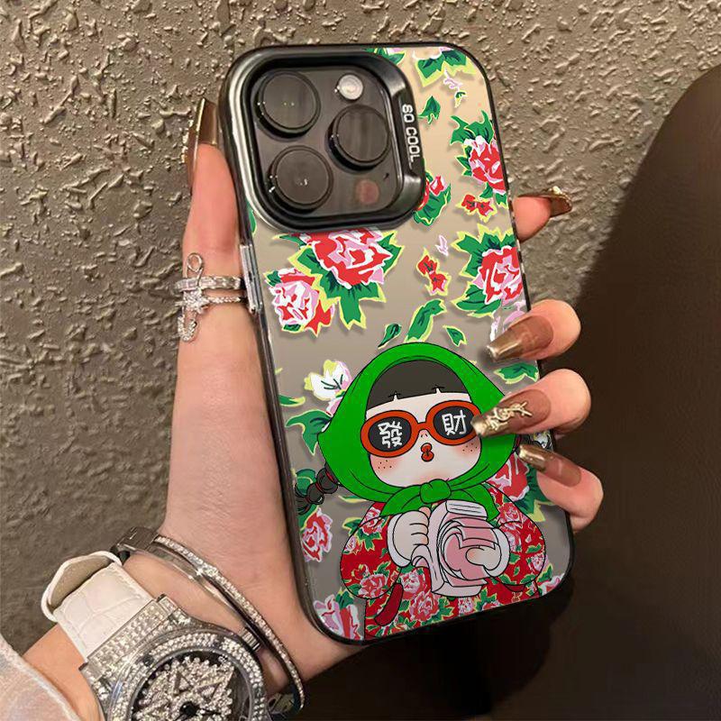 Applicable to 11promax mobile phone case iPhone11 Apple 11 new 1111 all-inclusive xr female Northeast big flower fortune