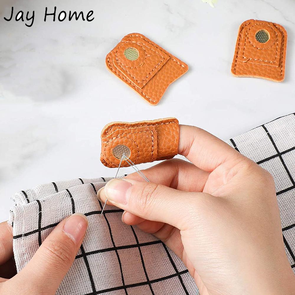 14Pcs Sewing Thimble Set Metal Copper Finger Protector Thimble Leather Coin Quilting Thimble Pad for Hand Embroidery Sewing Tool