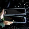Car Interior Rearview Mirror Decor Rhinestone Crystal Diamond Ornament Rear View Mirror Cover Bling Car Accessories for Women