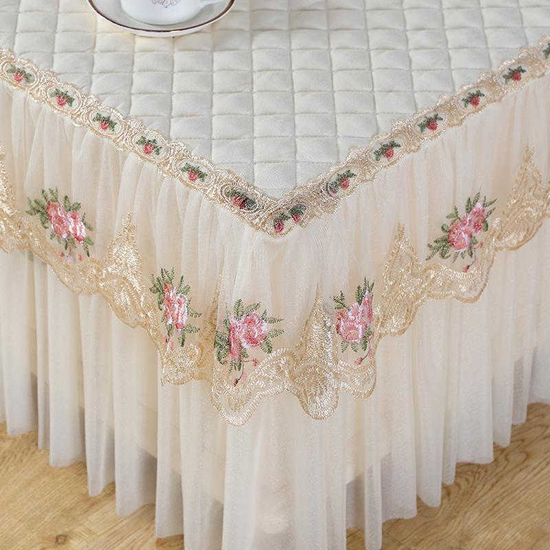 Koronkowy obrus prosty stylowy prostokątny stół jadalny obrus na stolik kawowy salon dekoracja domu styl europejski osłona przeciwkurzowa