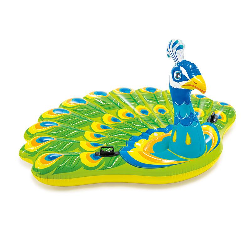 New Peacock Float Large Water Inflatable Animal Toy Mount Outdoor Water Deck Chair Floating Bed Swimming Ring