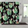 Tropical Cactus Plant Pineapple Shower Curtains Bathroom Curtain Cortina Ducha Frabic Waterproof Polyester Bath Curtain