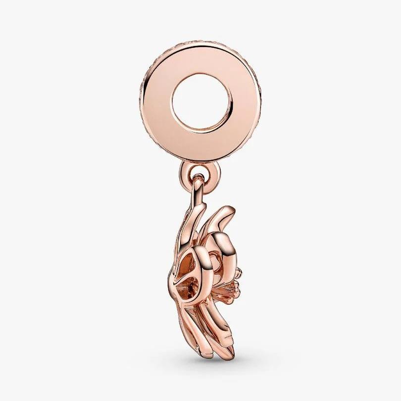 Pandora Cherry Blossom Dangle Charm – 14k Rose Gold-Plated
