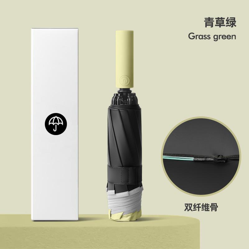 Fully automatic reverse umbrella folding sunscreen, UV protection, weather and rain dual-purpose wholesale thickened and enlarged large batch umbrella