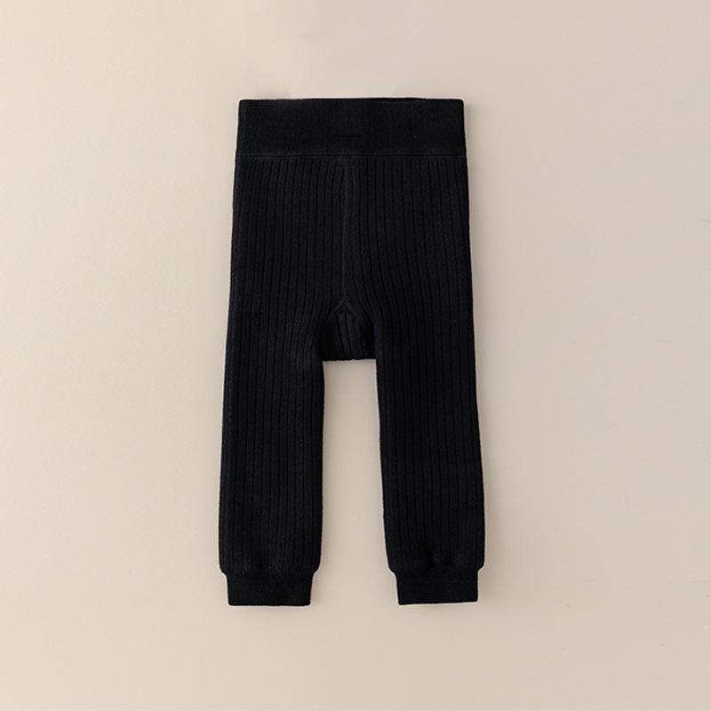 Children's Winter Velvet Base Layer Pants - Thick, Warm Cotton Wool One-Piece for Boys and Girls