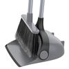 Mr.Siga Ensemble Balai Et Pelle a Poussiere, Pelle Et Balayette Avec Long Manche Reglable, Raclette Integree, Gris