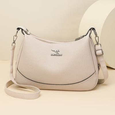Middle-Aged Mother Bag Small Square Bag Women's Shoulder Bag PU Crossbody Bag