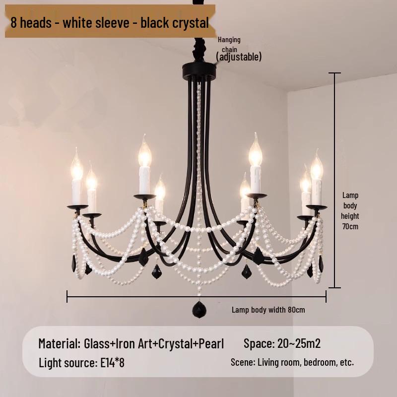 Mid-Century Crystal Chandelier: Versatile Lighting for Dining Room, Bedroom, and Walk-in Closet