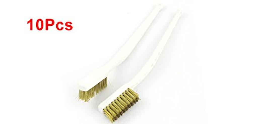 uxcell Wire Universal Pack of 10 Brushes, Plastic, Copper, Copper-Colored, White, Use,