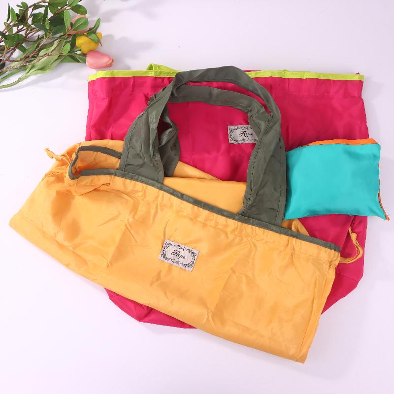 Single Foldable One - Shoulder Shopping Bag: Environmentally Friendly, Portable For Supermarket Groceries