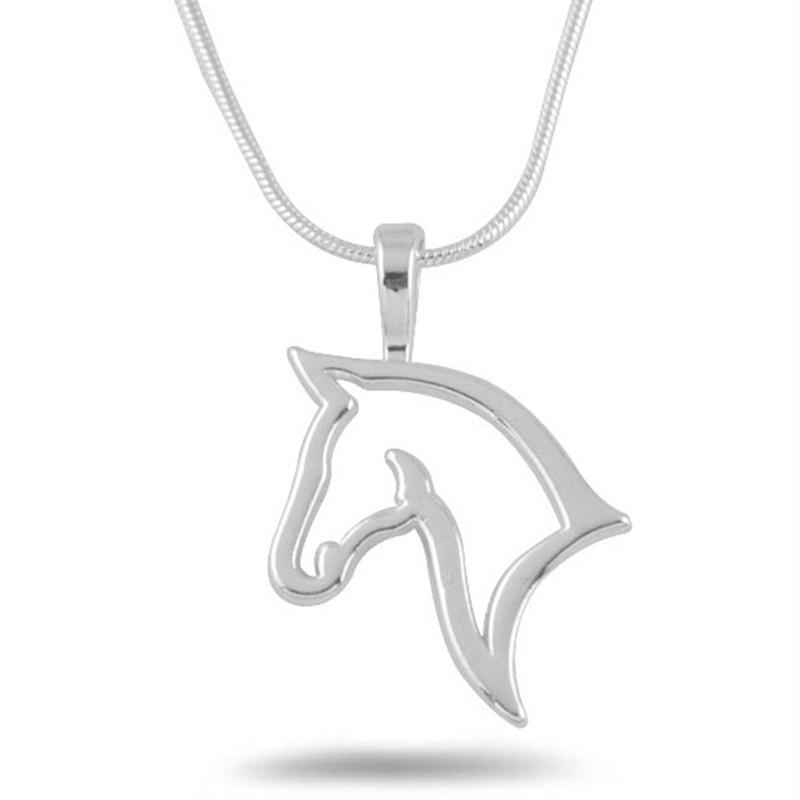 

Fashion Cute Animal Horse Pendant Necklace For Women Dainty Silver Color Chain Clothing Costume Jewelry Accessories Wholesale