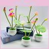 Nymphaea Simulated Artificial Green Plants Bonsai For Home Decoration Hotel