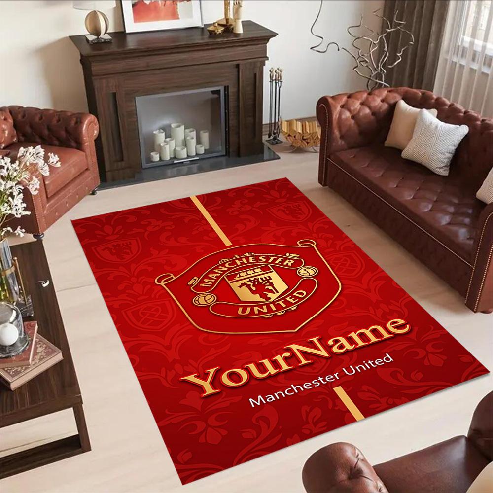 Manchester Personalized Text Area Rug Design for Foyer Kitchen Living Rooms Decorate room Anti-slip Rug Anime Office Decor Spiritual Gift