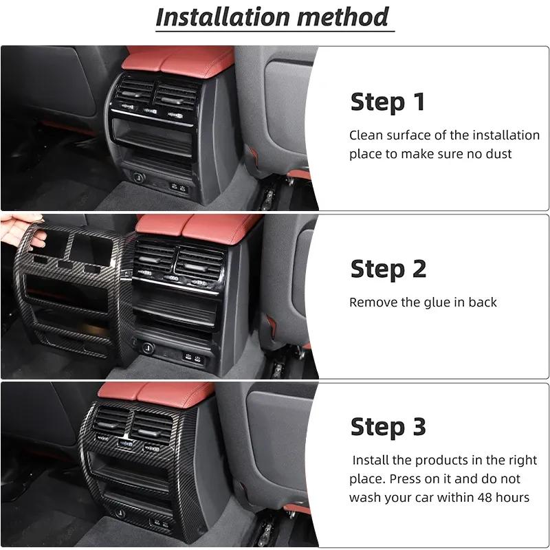 For BMW 5 Series G30 2018-,Steering Wheel,Dashboard,Console Gear Shifter,Panel Sticker,Car Interior Carbon Fiber Trim Cover