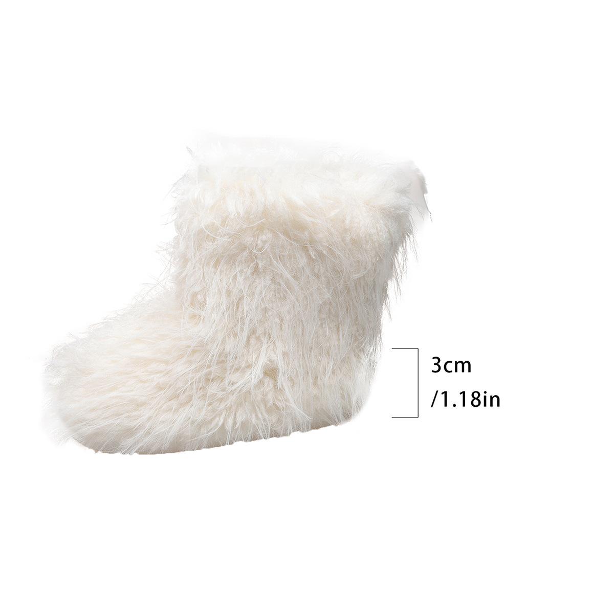

Women s lightweight comfortable cold warm padded snow boots non-slip wear-resistant outdoor casual sneakers plush cotton boots 42-43