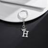 Stainless Steel Crown Letter Keychain Pendant, European Punk Style.