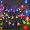 Multicolor LED Star Ball String Lights Battery Powered Waterproof Fairy Lamps Outdoor for Garden Tree Party Wedding Decoration