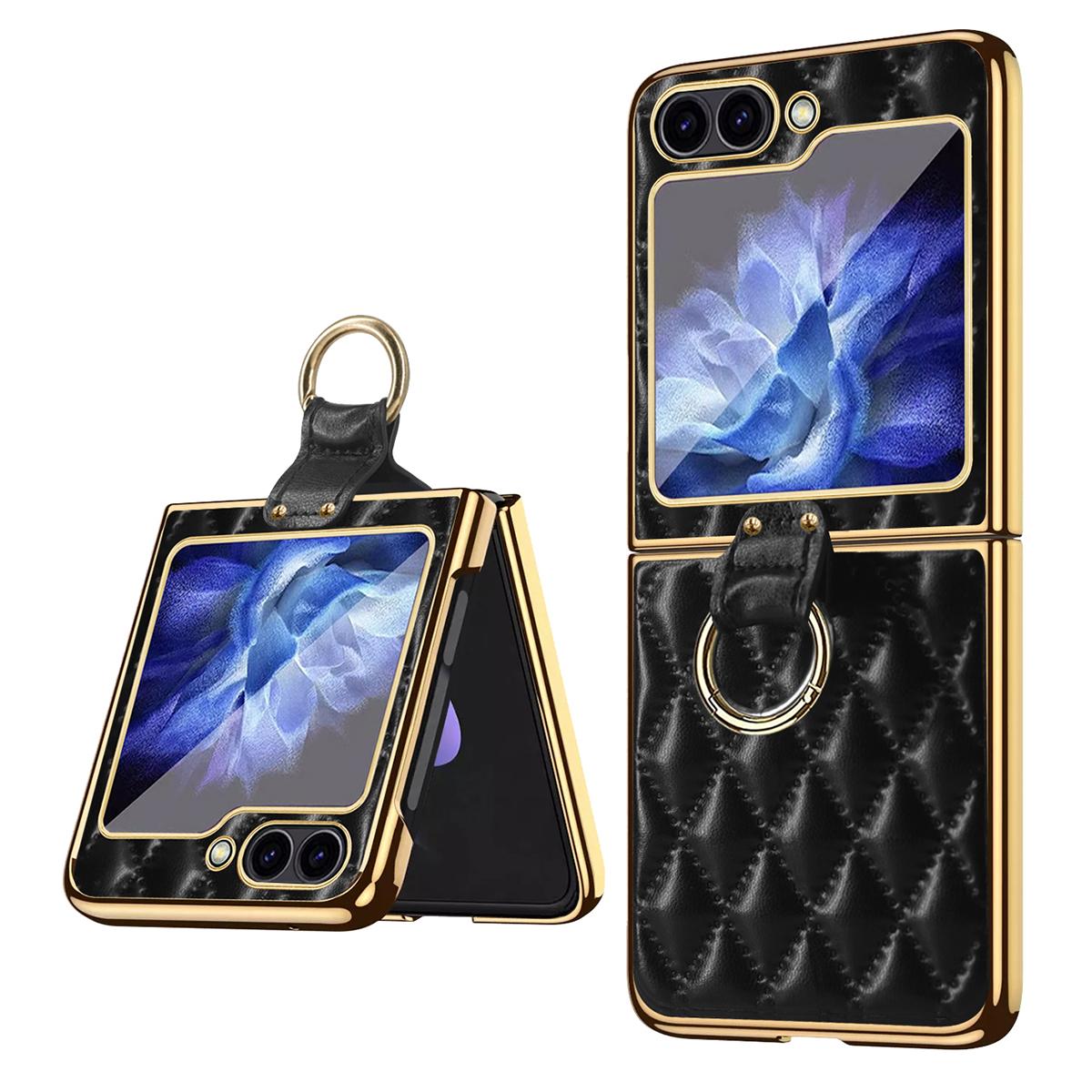 

Чехол для Samsung Galaxy Z Flip7 FE 5G/Z Flip6 5G с ромбовидной сеткой, чехол для телефона с пленкой из закаленного стекла A