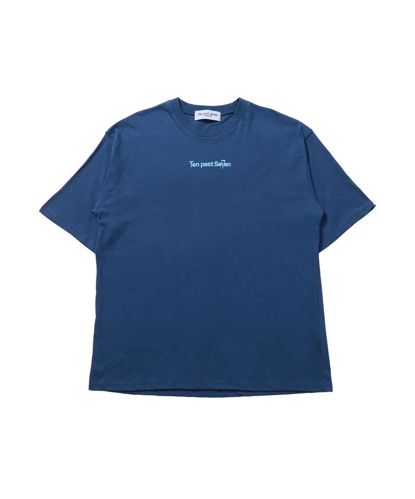 TEN PAST SEVEN Basic Logo Short Sleeve T-Shirt - Blue