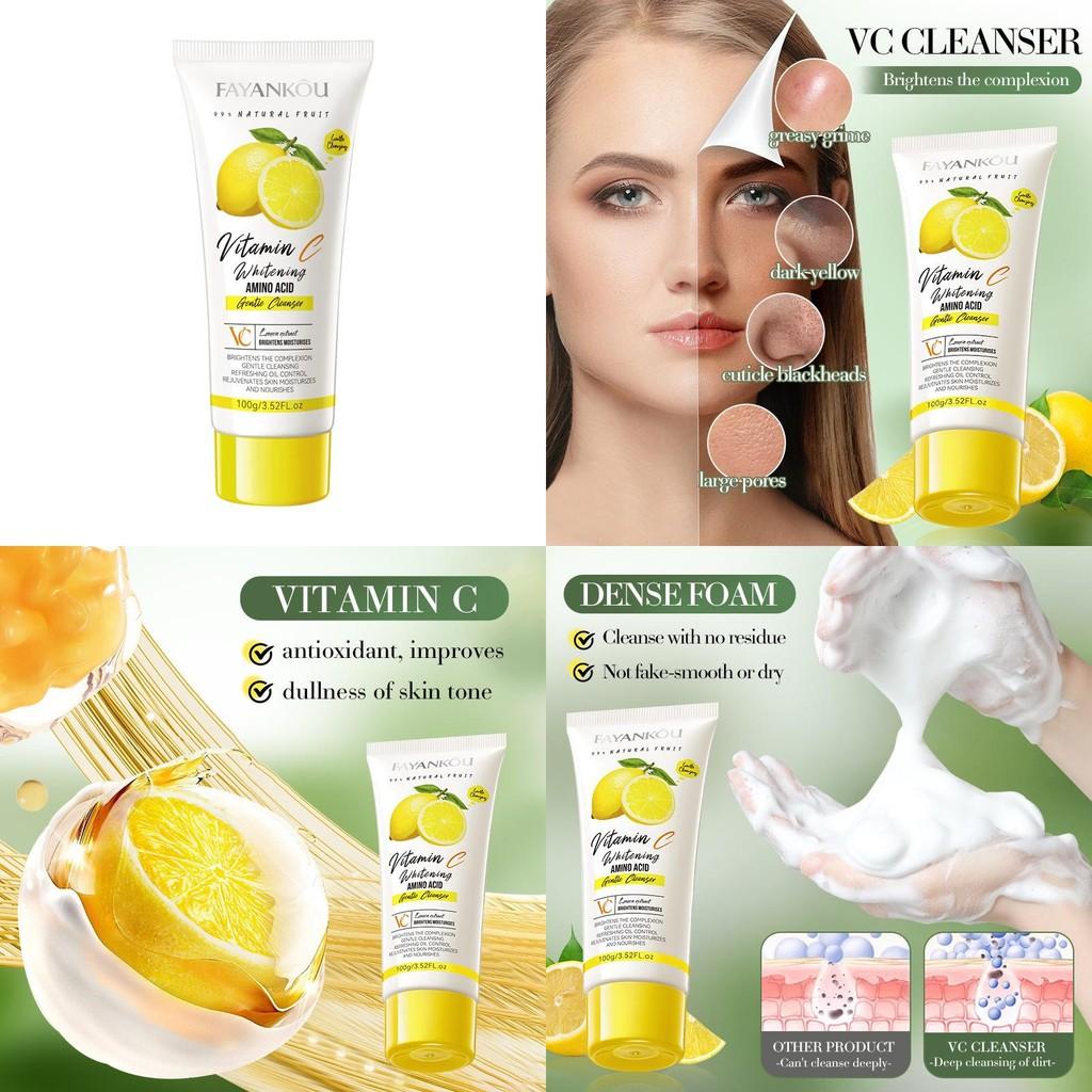 Acid Fayankou Amino Cleansing Milk With Lemon Vc For Wholesome Brightening Care Skin
