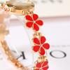 Blumen-Armbanduhr für Damen und Mädchen, kleiner, zarter Schmuck