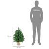 Mini Christmas Tree 55cm with 50 Thick Branches and Realistic Needles In PVC, Base In Cement and Jute