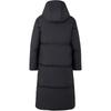 adidas Puffy Long Down Jacket Water-Resistant Warm Sports Casual Hooded Long Sleeve Down Jacket Women Jacket Black JV6197