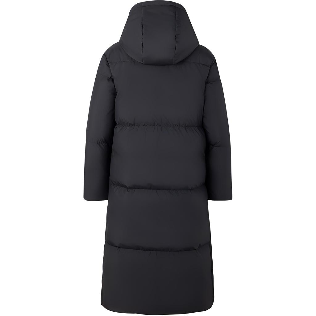 adidas Puffy Long Down Jacket Water-Resistant Warm Sports Casual Hooded Long Sleeve Down Jacket Women Jacket Black JV6197