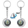 Pendant Keychain Bag Charm Double-sided Rotating Key Ring