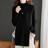 Navava Daily Zip Point Ribbed Mock Neck Long Sleeve Knit Top Nk3476