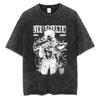 2026 Attack on Titan Anime T-shirt Lavata Retrò Uomo e Donna Abbigliamento Estivo Traspirante Top Harajuku Streetwear Maglietta Periferica