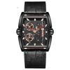 Watch Barrel Type Case Electromechanical Bicycle Men's Watch Genuine Leather Strap Men's Watch
