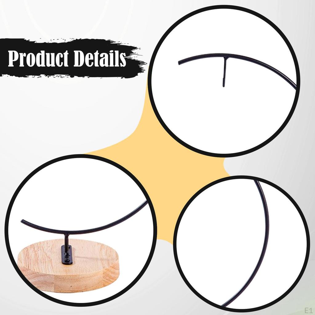 Terrarium Ornament Display Stand Glass Globe Holder Tabletop Hanger Iron Pothook for