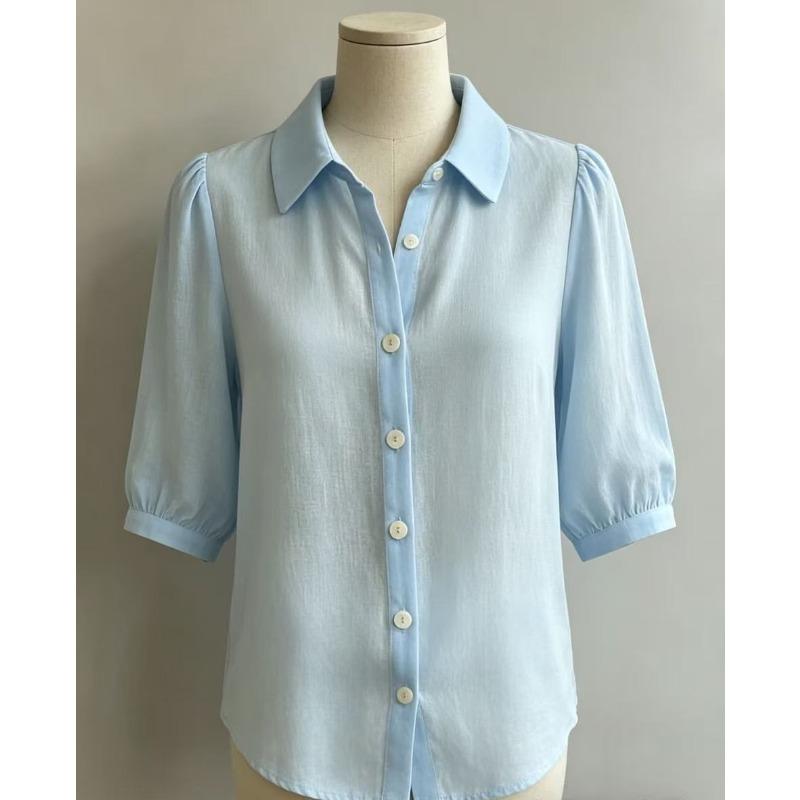 JPNTKY Women's Fashion Casual Short Sleeve POLO Neck Blouses & Shirts