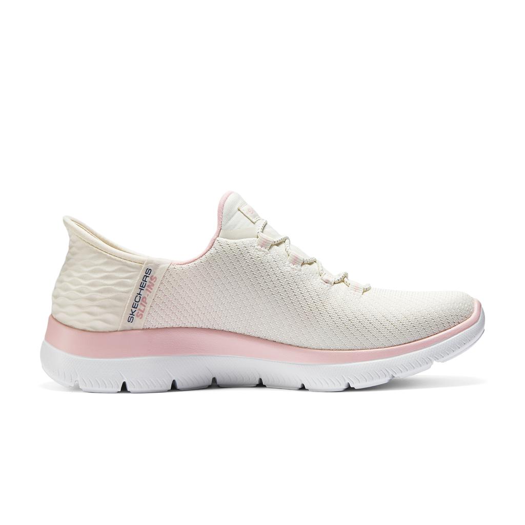 Skechers Summits Hands Free Slip Ins Mesh, Textile Low top Casual Shoes Women's Pink White 150123-NTPK