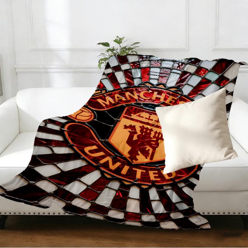 Manchester United F.C Print Blanket - Soft & Comfortable, for Bedroom, Travel, Sofa, Home Decoration - Birthday Christmas Gift for Friend