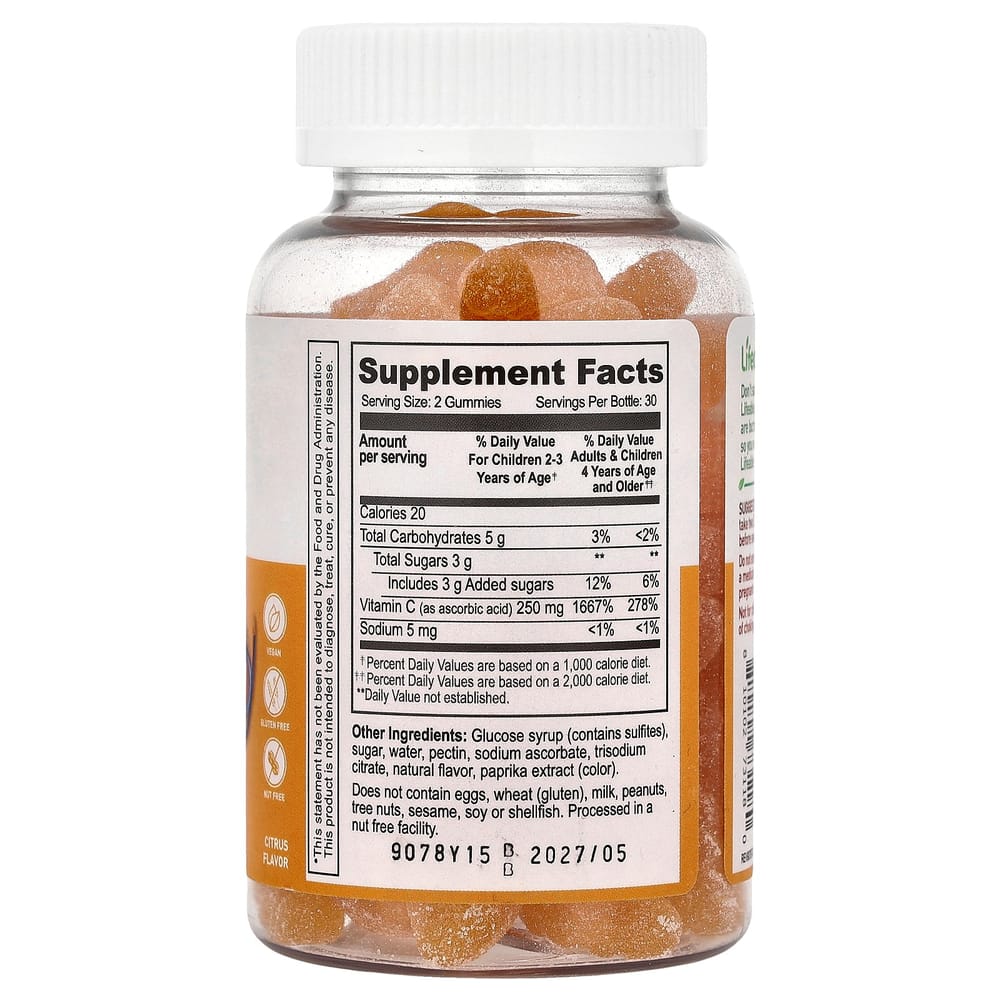 iHerb Children's Vitamin C Citrus Gummies, 250mg, 60 Count