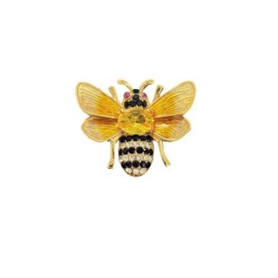 Stylish Rhinestone Bee Brooches for Women Unisex Crystal Glass Insect Pins Event Funny Gifts New Year Friends Decoration