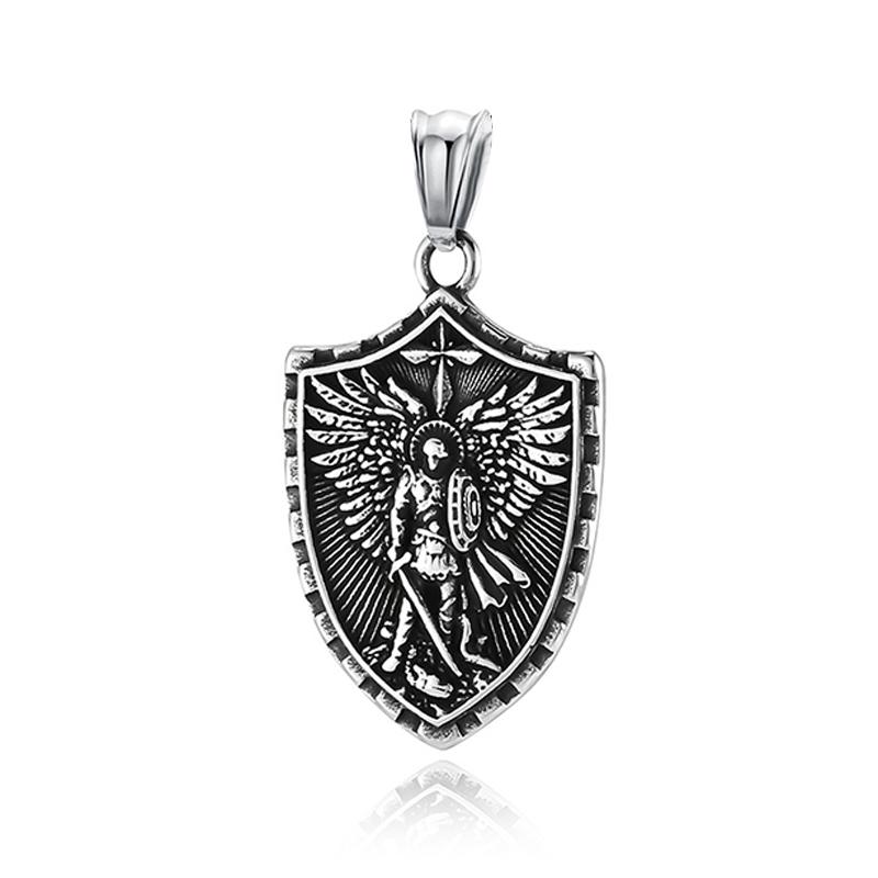 

Fashion Simple Arch Angel St.Michael Men s Necklaces Stainless Steel Pendant Chain Amulet Vintage Women Jewelry Gifts