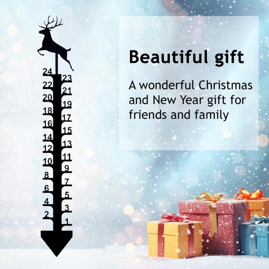 Snow Gauge Outdoor Metal Snowflake Iron Art Snow Gauge Accurate Snowfall Measuring Gauge Windproof Snow Ruler Christmas Yard Lawn Garden Decor