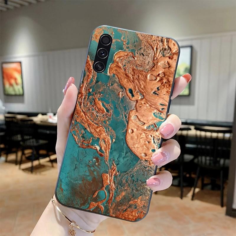 Water Ripple Art Sea Wave Phone Case For Realme GT 2 9i 8i 7i Pro X50 X2 C35 C21 C20 C11 C3 Soft Black Phone Cover